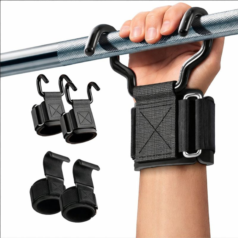 ProGrip™ Heavy-Duty Weight Lifting Hooks with Wrist Support
